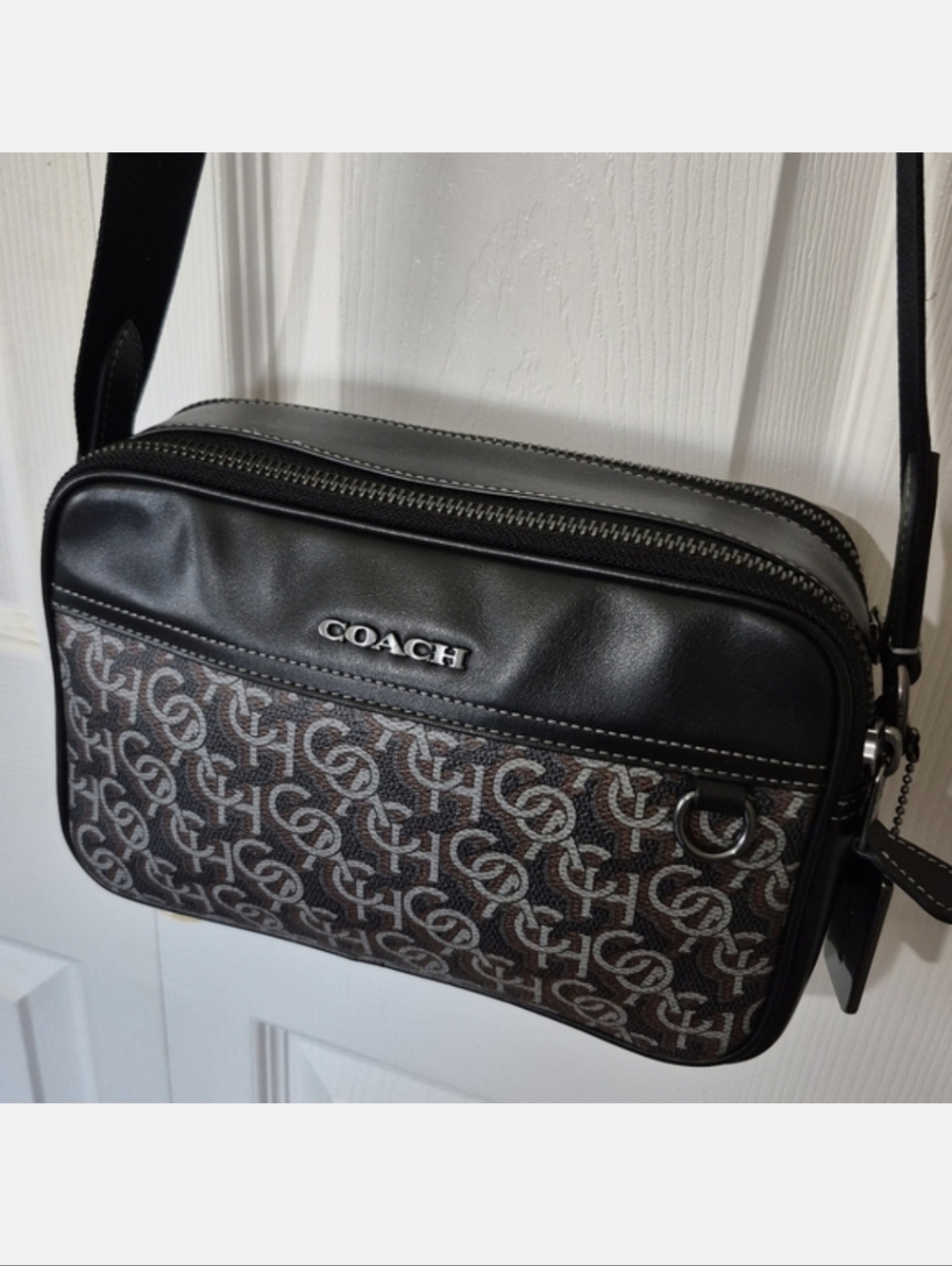 Coach CF484 Graham Midnight Crossbody Coach Monogram Print Canvas And Leather